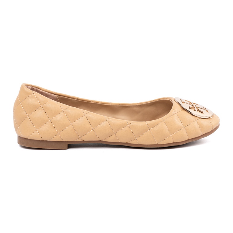 Ballerine beige fatte in pelle ecologica