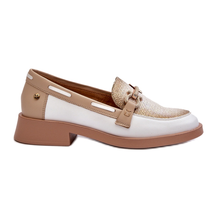 MOAFER MACIEJKA PELLE 06493-11 BIANCO E BEIGE bianca