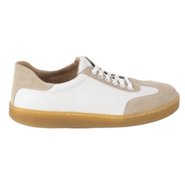 WASAK Scarpe in pelle minimalista maschile a piedi nudi 0248W bianco