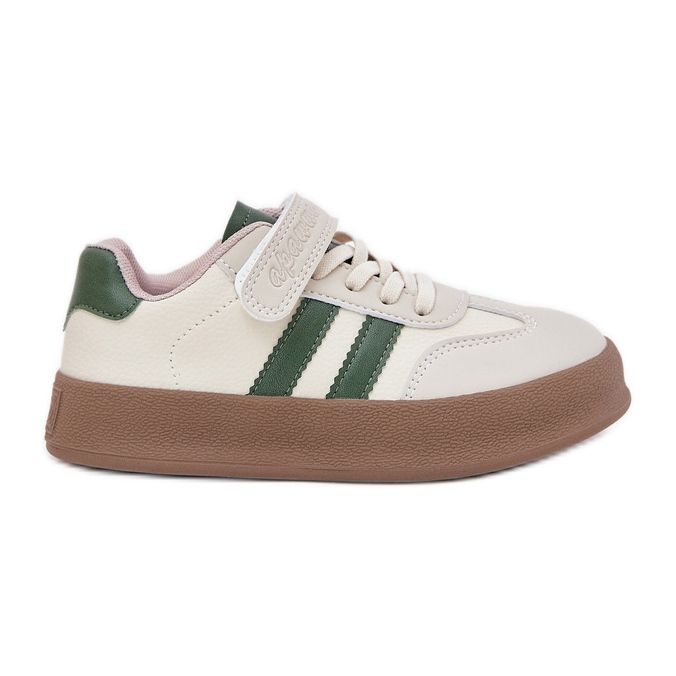 Boto Sneaker per bambini sulla piattaforma beige-verde Sopiaella