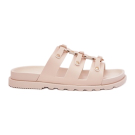 Boto Infradito da donna con strisce leggere beige pasiiela