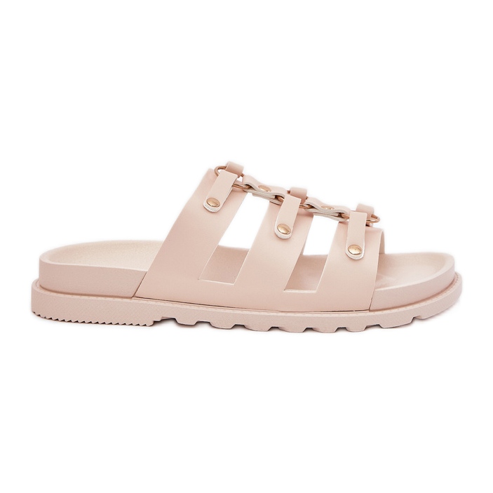 Boto Infradito da donna con strisce leggere beige pasiiela