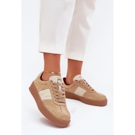 Sneakers in pelle scamosciata femminile Big Star di Daniel Lopez SS2D4022 Beige