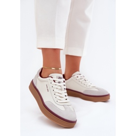 Sneakers in pelle femminile Big Star di Daniel Lopez SS2D4008 White and Grey bianca