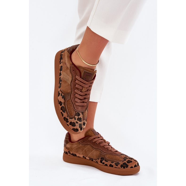 Sneaker da donna Big Star di Daniel Lopez SS2D4017 Leopard Print marrone