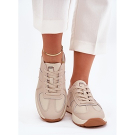 Scarpe sportive in pelle femminile sneaker Big Star di Daniel Lopez SS2D4043 Beige