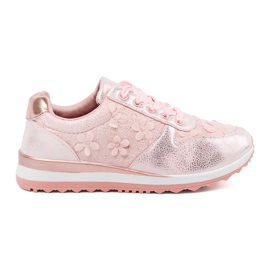 Shelvt Sneaker rosa con un motivo floreale