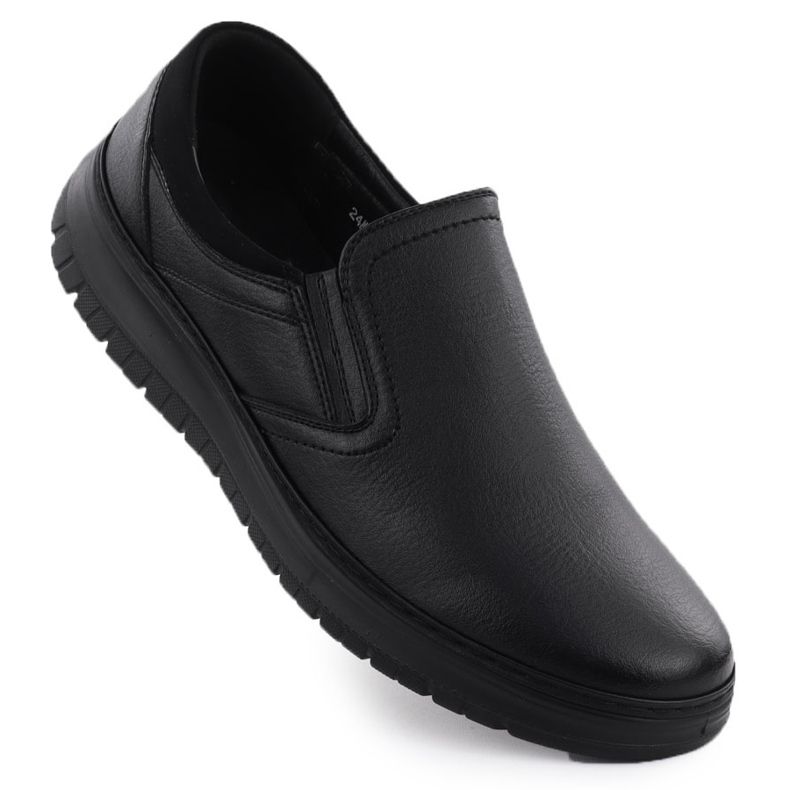 Scarpe da uomo Elegante Black Sliding Black UNISOFT 7155