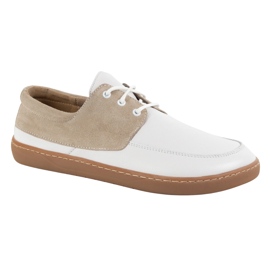 Mococcasin da donna in pizzo a piedi nudi -Up Wasak 0797W Polish in pelle polacco calzature bianca