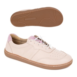 Olivier Scarpe a piedi nudi femminile in pelle minimalista ampia aria rosa
