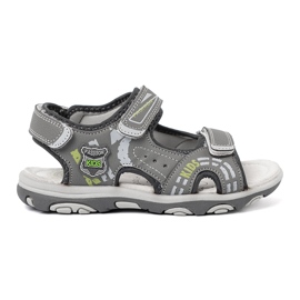 Shelvt Sandali in velcro grigio per ragazzi