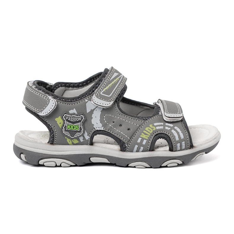 Shelvt Sandali in velcro grigio per ragazzi
