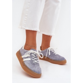 Boto Sneaker in pelle scamosciata femminile sulla piattaforma blu Venera