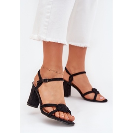 Boto Sandali femminili sul Black Mavira Post nero