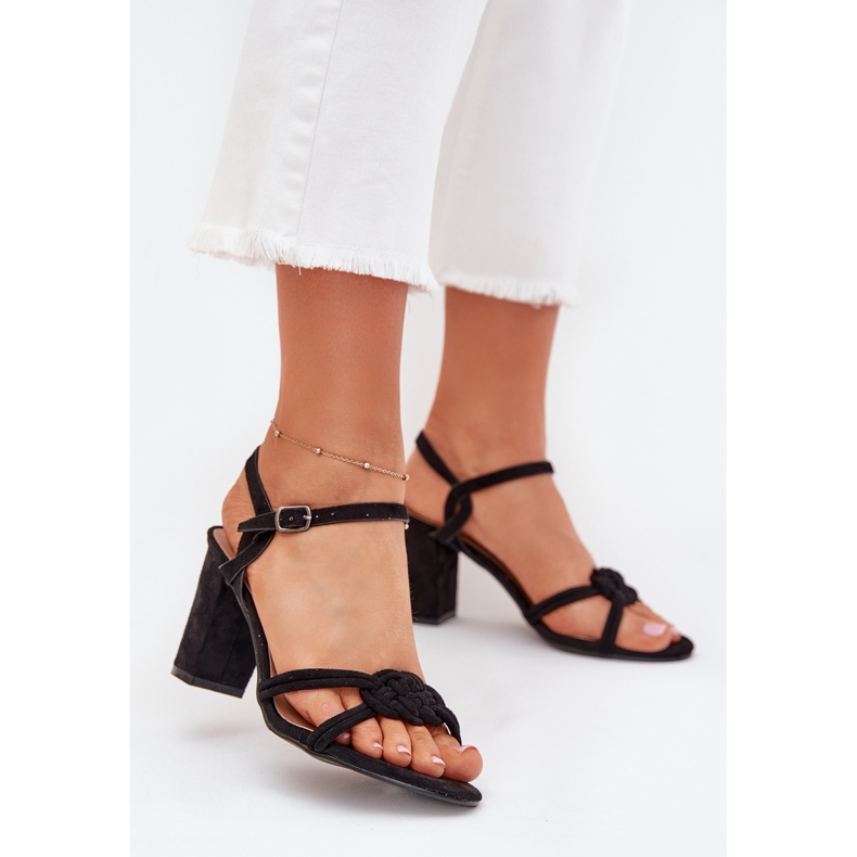 Boto Sandali femminili sul Black Mavira Post nero