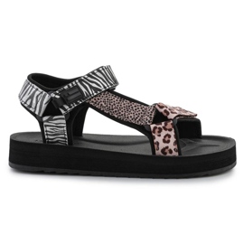 Sandali D.Franklin Forest High Strips Stampa animale DFSH404002-ABLA nero