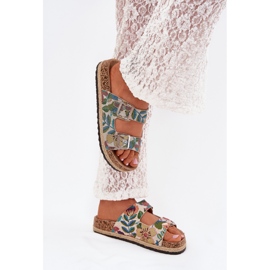 Pantofole da donna modellate su una piattaforma di sughero con lee cooper LCW-25-35-3480L multicolore