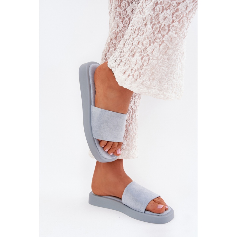 Boto Pantofole da donna sulla piattaforma con Jorina azzurra eco svance blu