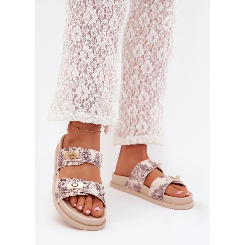 Boto Infradito da donna modellati sulla piattaforma beige Sorina