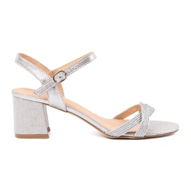 Shelvt Sandali con argento a ruote basse d'argento