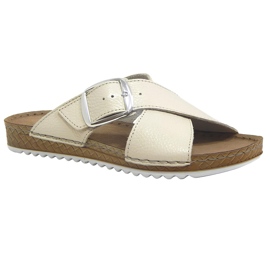 Slifori di cuoio da donna Befado 158d293 beige