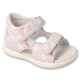 Sandali per bambini di Befado 170p115 Inserto in pelle grigio