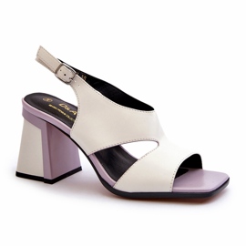 S.Barski Sandali con tacco alto da donna bianchi D&amp;A MR38-153 bianca