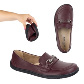 Olivier MOFER EVERSILE MINIMALISTRISTI DONNE MINILISTA DELLA VERA BARFOOT 1288 BURGANDA rosso
