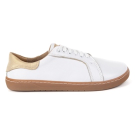 Olivier Sneaker in pelle da donna bianca Aura a piedi nudi | Scarpe minimaliste classiche, zero gocce bianco