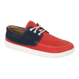 Olivier Mococcasin da donna a piedi nudi 0797w cuoio in pelle rossa rosso