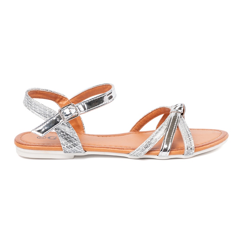 Shelvt Sandali piatti da donna d'argento