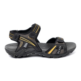 Shelvt Sandali di trekking neri con accenti gialli