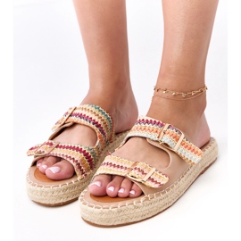 Espadrille all'uncinetto multicolore con fibbie kasina