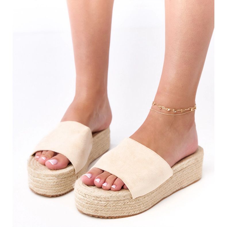 Beige Espadrilles sulla piattaforma Klody