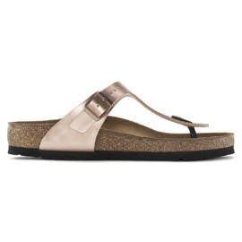 Flip femminile -flips Birkenstock Gizeh BS 1023925 Golden Pink Metalic d'oro