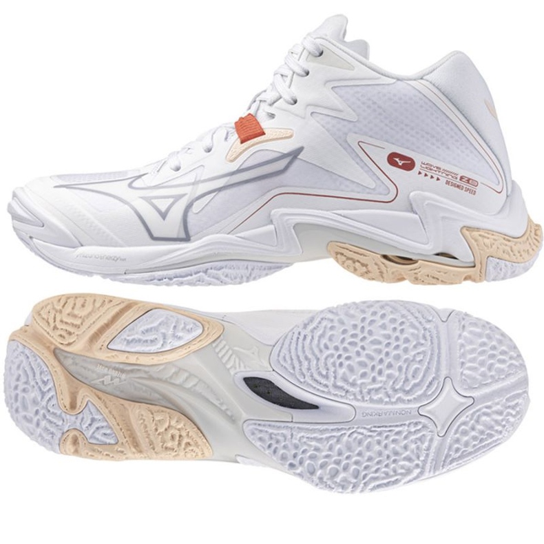 Scarpe da pallavolo Mizuno Wave Lightning Z8 Mid V1GC240525 bianca