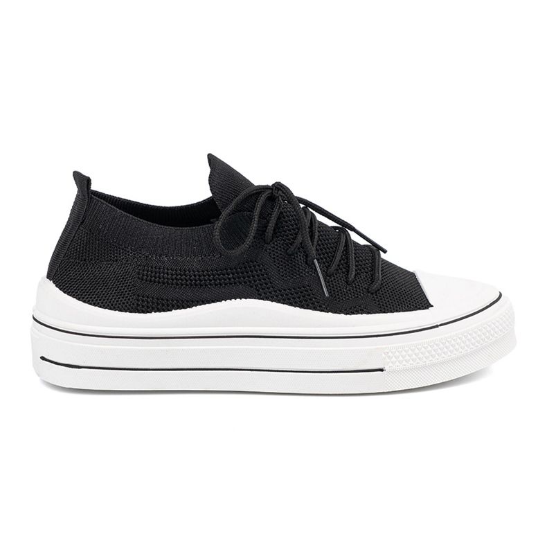 Shelvt Sneaker nere scivolate con allacciatura decorativa nero