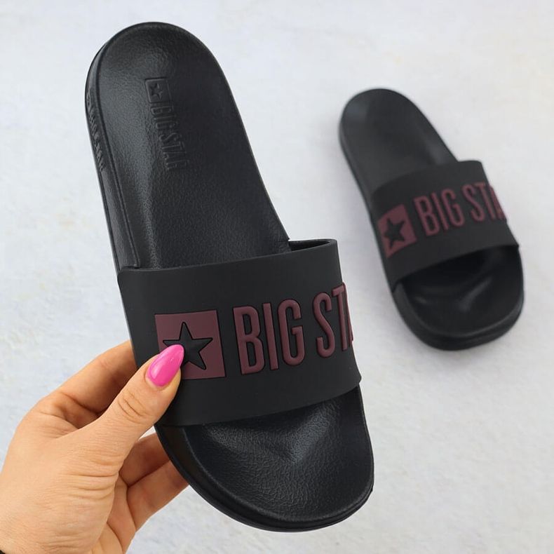 Black Big Star SS274708 Beach Beach Flaps nero