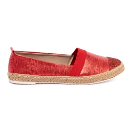 Goodin Espadrille rosse con filo lucido rosso