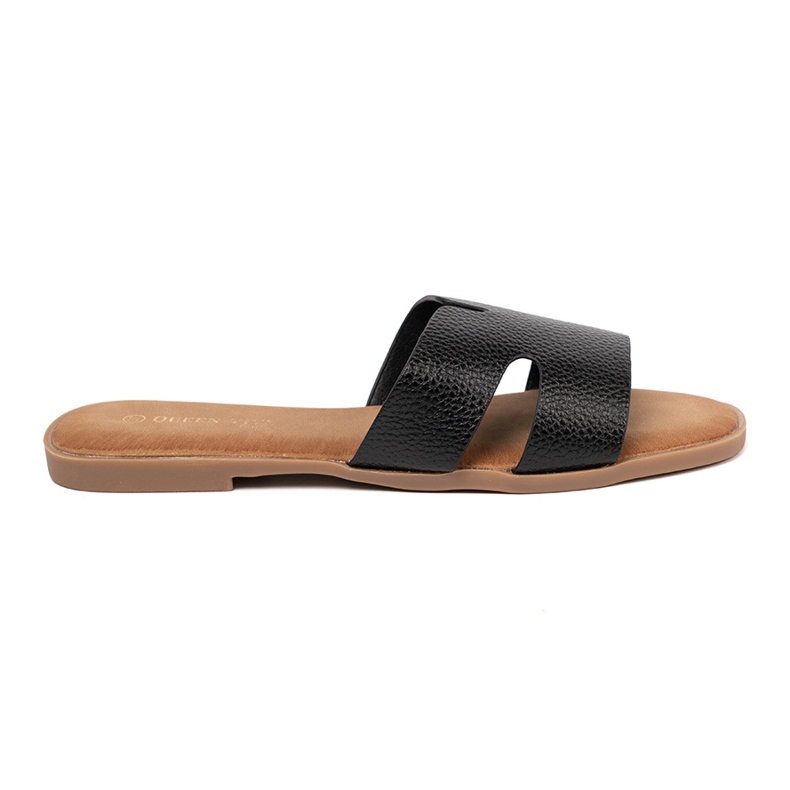 Shelvt Pantofole di pelle da donna nera nero