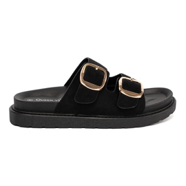 Shelvt Flip nere femminili con fibbie dorate nero