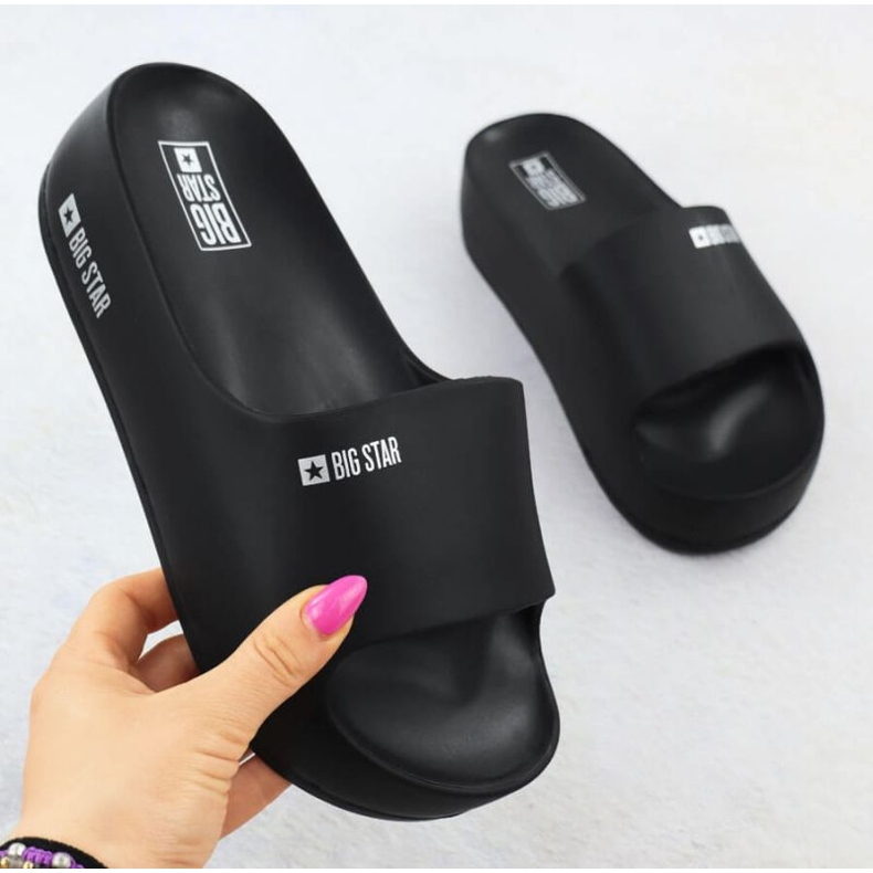 Pantofole sulla piattaforma Big Star in SS274721 INT2155A nero