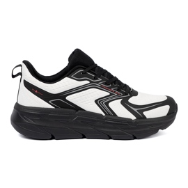 Shelvt Comotti scarpe sportive bianche e nere con struttura a rete McArthur