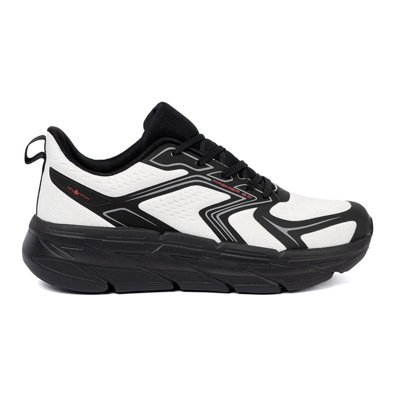 Shelvt Comotti scarpe sportive bianche e nere con struttura a rete McArthur