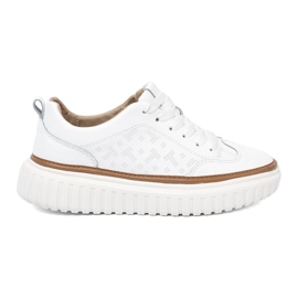 Sneaker bianche in pelle Sergio Leone Platform bianco
