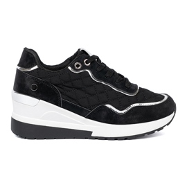 Shelvt Sneakers con zeppa da donna nere nero