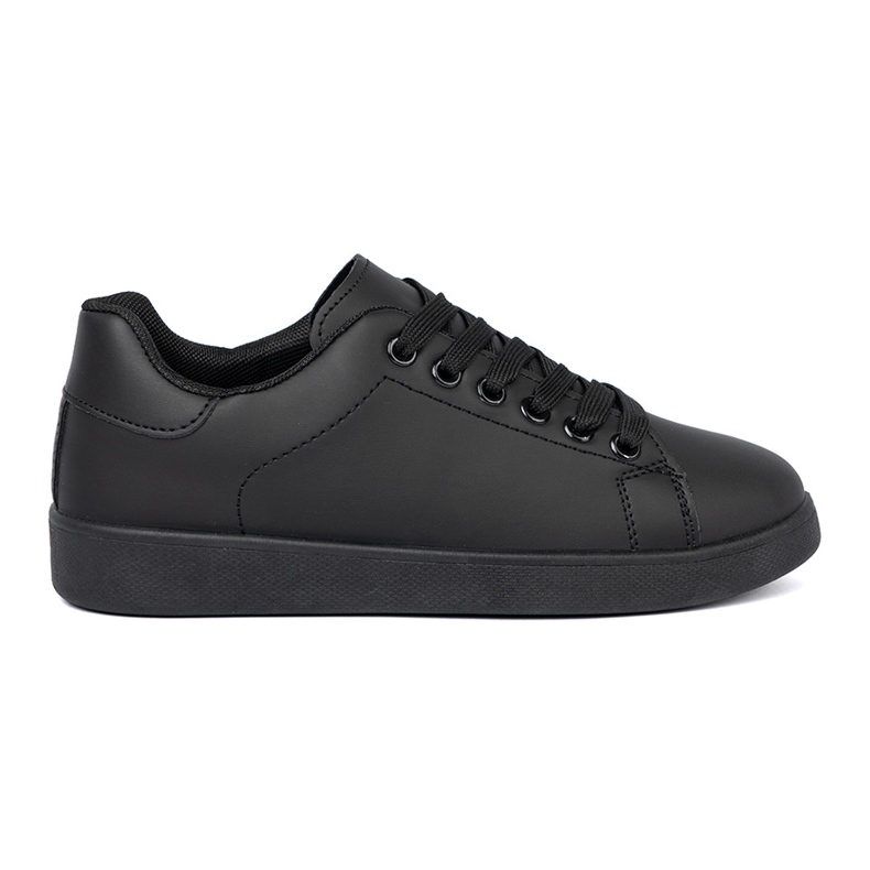 Shelvt Sneaker nere con finitura opaca e allacciatura nero