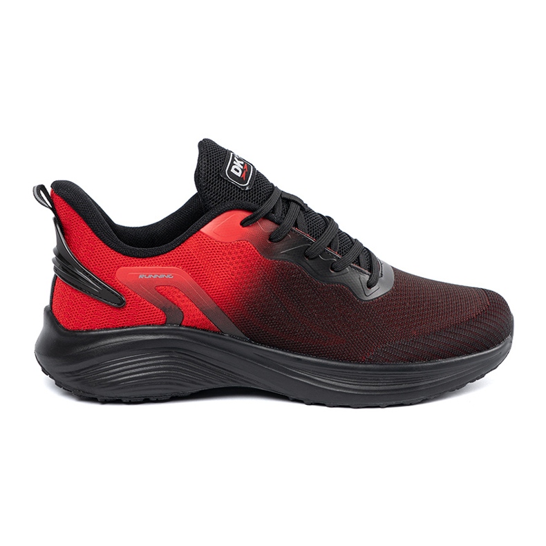 DK Scarpe sportive da uomo leggera nera e rossa