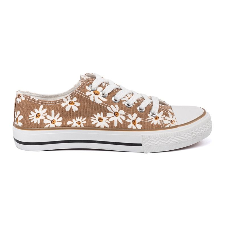 Shelvt Sneaker da donna beige con fiori