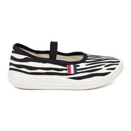 Shelvt Sneaker a luce in bianco e nero inserite con un motivo zebra